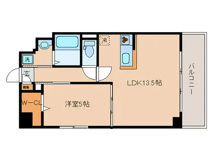 レユシール塚本(1LDK/6階)の間取り写真