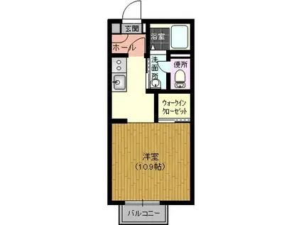 LOHAS-K(ワンルーム/1階)の間取り写真