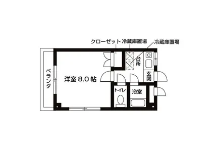 I.REX 習志野台マンション(1K/1階)の間取り写真