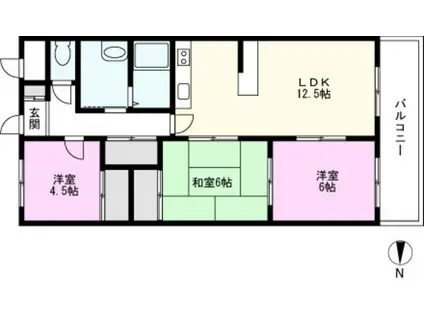 エンリッチFIII(3LDK/2階)の間取り写真
