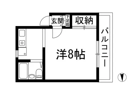 リバーサイド石橋マンション(1K/2階)の間取り写真