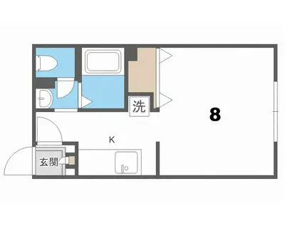 パナハイツスカイラーク(1K/1階)の間取り写真