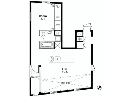 LAPIS(1LDK/6階)の間取り写真
