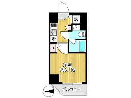SHOKEN RESIDENCE 東神奈川(1K/4階)の間取り写真