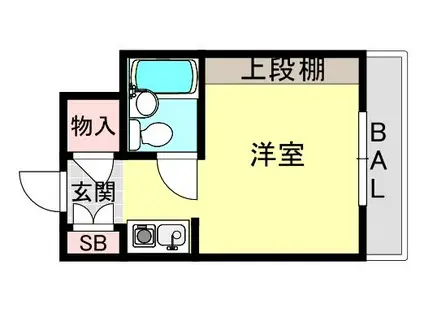 エステマール大阪城(ワンルーム/5階)の間取り写真