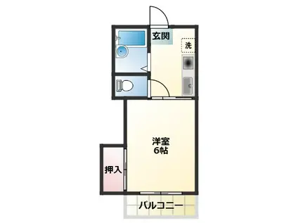 サニ-ハイツ(1K/1階)の間取り写真