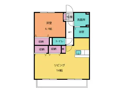 エスペランサ・アイ(1LDK/1階)の間取り写真