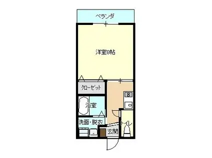 ファイン日野(1K/3階)の間取り写真