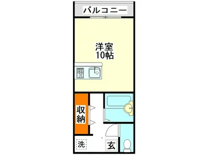 コーポM&T(ワンルーム/1階)の間取り写真