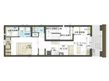 PANA GOJ&332(1LDK/2階)の間取り写真