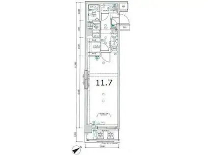 XEBEC高井戸 ージーベック高井戸ー(ワンルーム/2階)の間取り写真