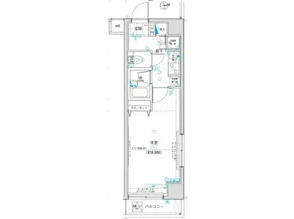 EXZA REGALO西日暮里(1K/4階)の間取り写真