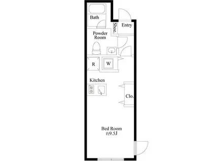MDM池尻大橋II(ワンルーム/1階)の間取り写真