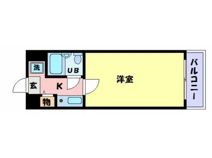 ダイアパレス姫路大手前通西(1K/7階)の間取り写真