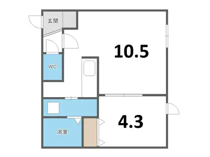 LA SERENE MISONO(1LDK/4階)の間取り写真