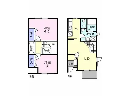 コート・アヴェニュー(2LDK/1階)の間取り写真