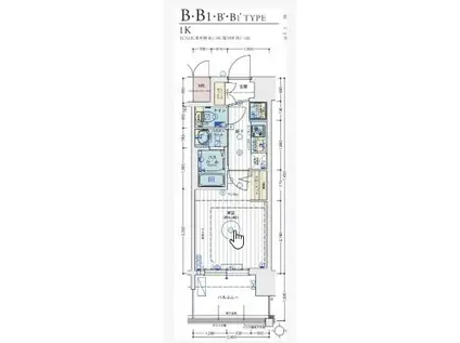 エステムコート難波ウエスト-SIDEVIIIエクシーナ(1K/4階)の間取り写真