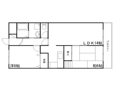メゾンドゥM(2LDK/1階)の間取り写真