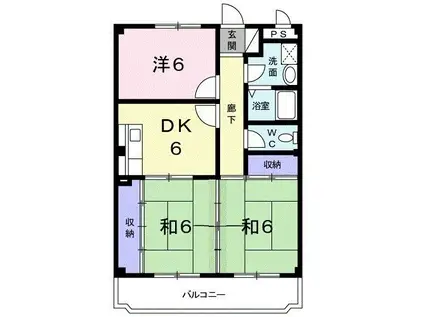 サンマリッチ(3DK/2階)の間取り写真