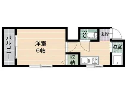 ビラプリンセスA(1K/3階)の間取り写真