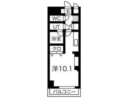 ノヴェル新栄(ワンルーム/9階)の間取り写真