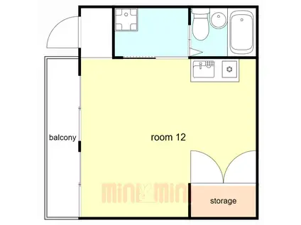 スリールJR摩耶(1LDK/4階)の間取り写真