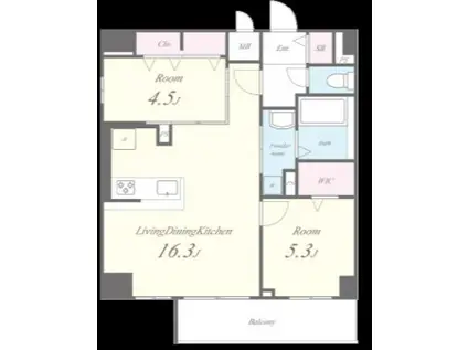 GOTOビルディング(2LDK/9階)の間取り写真