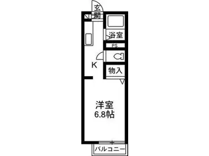 グランデュール前橋(1K/2階)の間取り写真