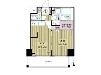 アデニウム東日本橋(1LDK/11階)の間取り写真