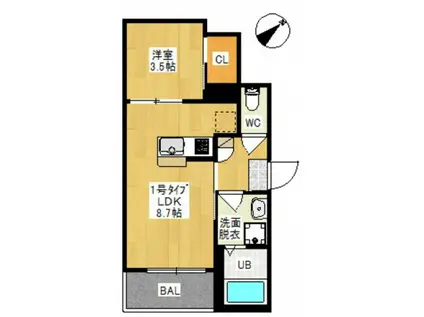 REGALEST TR(1LDK/2階)の間取り写真