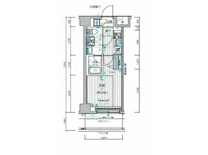 メインステージ立川IV(1K/2階)の間取り写真