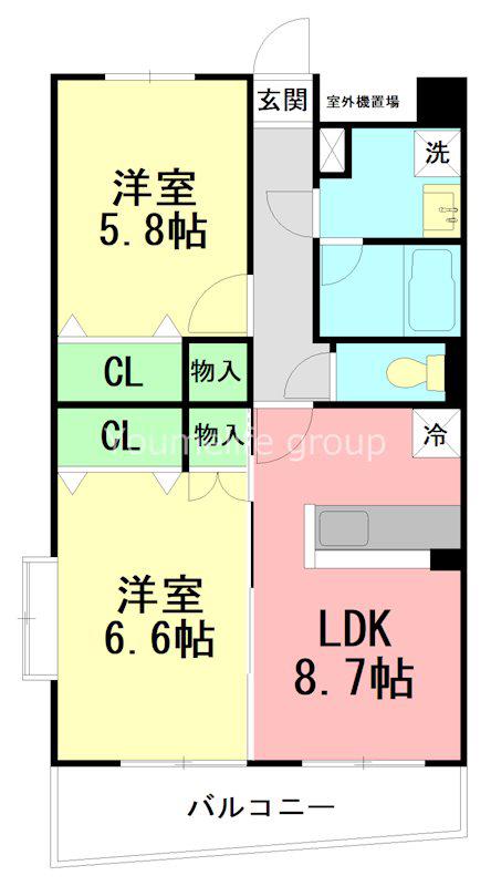 UTOPIA II(2LDK/3階)の間取り写真