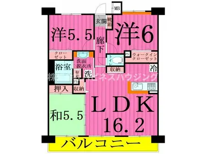 INSURANCE BLDG.VIIIエ(3LDK/7階)の間取り写真