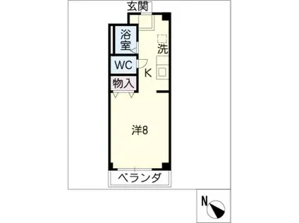 ロイヤル富州(1K/3階)の間取り写真