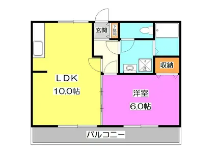 AIFORT.所沢II(1LDK/2階)の間取り写真