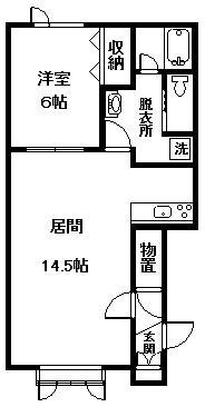 プレシャス(1LDK/1階)の間取り写真