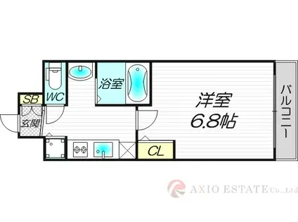 SDグランツ新大阪(1K/8階)の間取り写真