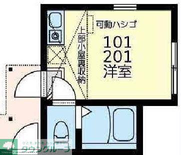 コート・ライズ神大寺(ワンルーム/1階)の間取り写真
