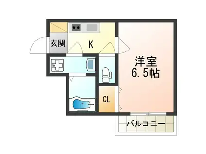 RAYSPRODUCT西住之江ADAMU(1K/7階)の間取り写真