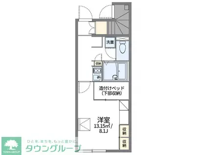 レオパレス吉井(1K/1階)の間取り写真