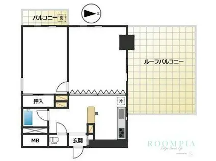 ウエスト早稲田マンション(2K/5階)の間取り写真