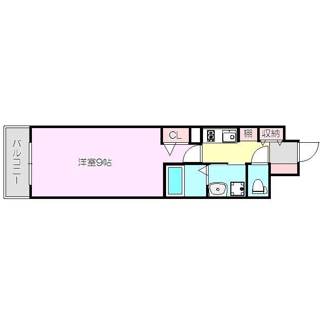 プレサンス新大阪ステーションフロント(1K/2階)の間取り写真