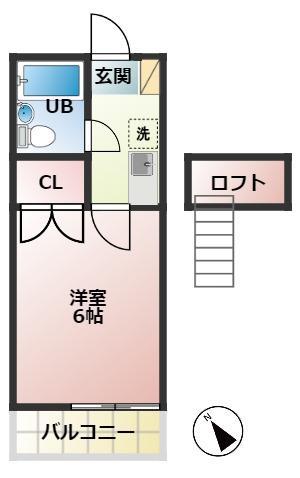 ヴィラ フォレスト(1K/1階)の間取り写真