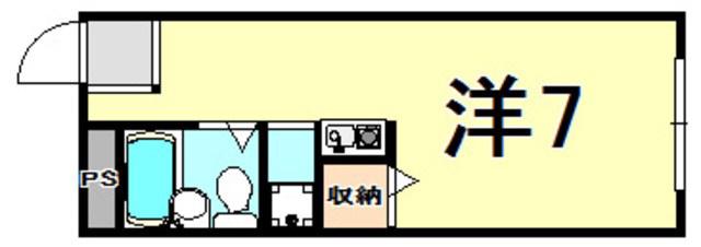 メゾンソラチ(ワンルーム/1階)の間取り写真