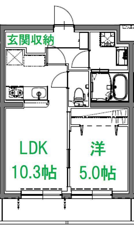 ルグラン(1LDK/5階)の間取り写真