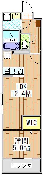クレアージュ亥鼻(1LDK/3階)の間取り写真