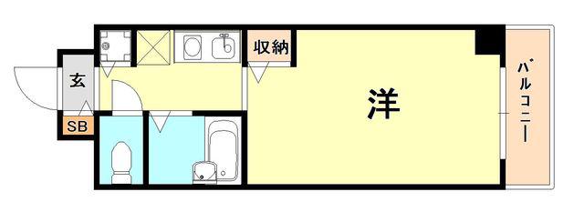アージュ・リベルテ本山(ワンルーム/3階)の間取り写真