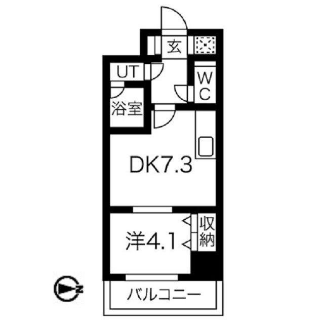 ONE ROOF FLAT TENJINBASHI(1DK/12階)の間取り写真