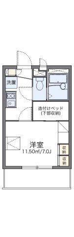 レオパレスコンフォール 鶴見(1K/2階)の間取り写真