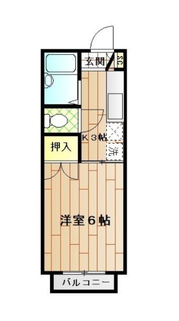 ソフィアグランデ(1K/1階)の間取り写真